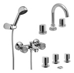 Combo Griferia Baño Hydra Viva Cromo Lavatorio Bidet Ducha