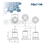 Griferia Baño Bidet Hydros Viva Cromo 405211 Transferencia