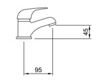Griferia De Baño Lavatorio Peirano Lugo 60-133 Monocomando