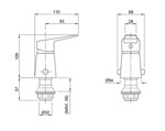 Griferia De Baño Bidet Peirano Mora 70-193 Monocomando Cromo