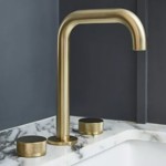 Griferia Baño Lavatorio Peirano Fabric Gold 60-100g Dorado