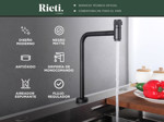 Griferia Para Baño Rieti Cuadrada Negro Matte