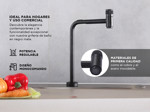 Griferia Para Baño Rieti Cuadrada Negro Matte