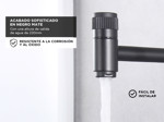 Griferia Para Baño Rieti Cuadrada Negro Matte