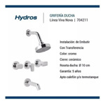 Griferia Ducha Con Transferencia Para El Baño Hydros Nova