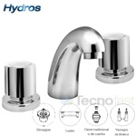 Griferia Lavatorio Hydros Canilla Baño Viva Cromo Metal