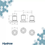 Grifería Bidet Doble Comando Hydros Viva Plus 403911 - Acabado Cromado