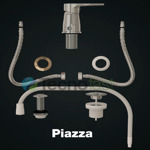 Griferia Bidet Monocomando Bide Baño Piazza Emblem Cromo