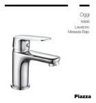 Griferia Lavatorio Mesada Monocomand Bajo Piazza Oggi Acabado Brillante Color Cromo