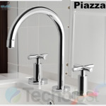 Grifería Lavatorio Canilla Baño Mesada Piazza Novara 21001 Acabado Cromado Color Plateado