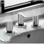 Grifería Bidet Baño C/tansf. Cerámico Piazza Logos 22304 Acabado Cromado Color Plateado