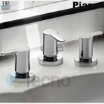 Grifería Bidet Baño C/tansf. Cerámico Piazza Logos 22304 Acabado Cromado Color Plateado