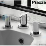 Grifería Bidet Baño C/tansf. Cerámico Piazza Logos 22304 Acabado Cromado Color Plateado