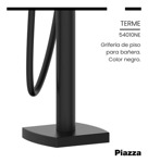 Griferia Piso Piazza Duchador Pie Bañera 54010 Negro Mate