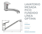 Grifería Monocomando Cocina Canilla Mesada Cromo Piazza