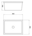 Lavatorio Bacha Baño Bajo Mesada Rectangular Piazza * Acabado Esmaltado Color Blanco
