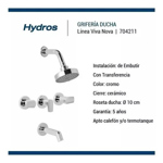 Griferia Ducha Con Transferencia Para El Baño Hydros Nova
