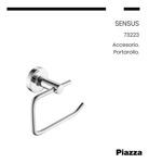 Porta Rollo Papel Baño Accesorio Metal Piazza Acero 73223 Color Cromado