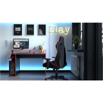 Escritorio Juegos Gamer Mesa Pc Gammer 3047 Xbox Play Negro con Rojo