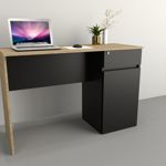Escritorio moderno juvenil para Notebook Olmo con Negro