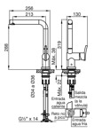 Griferia Cocina Fv Libby 411.04/39e Monocomando Touch Tactil