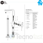 Griferia Monocomando Cocina Fv Aromo Mesada 411.04/d8 Cr