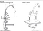 Griferia Fv Allegro Cocina 2 Agujeros Pico Movil 416/15 Cr