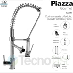 Grifo Cocina Piazza Monocomando Pico Extensible Rociador