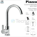 Grifería Cocina Piazza Emblem 10017 monocomando