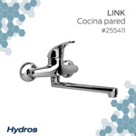 Grifería Canilla Monocomando Pared Cocina Hydros Link