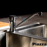 Griferia Cocina Mesada Monocomando Piazza Yvon 40mm Cromado
