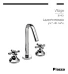 Grifería De Lavatorio Mesada Piazza Línea Village Cromado