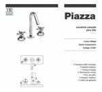 Grifería De Lavatorio Mesada Piazza Línea Village Cromado