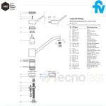 Grifería Cocina  Fv Swing Monocomando Mesada 0411.01/90