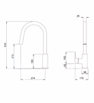 Grifo de cocina Monocomando Peirano Vigo 30-132 Extensible