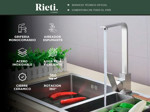 Canilla Monocomando Rieti Acero Inoxidable Para Cocina