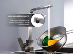 Canilla Monocomando Rieti Acero Inoxidable Para Cocina