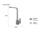 Canilla Monocomando Rieti Acero Inoxidable Para Cocina