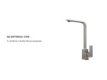 Canilla Monocomando Rieti Acero Inoxidable Para Cocina