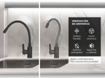 Griferia Monocomando Gadnic Para Cocina Flexible  - Color Negro