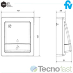 Tapa Tecla Fv Doble Descarga Para Valvula Inodoro 0368.04 Cr