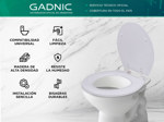 Asiento Tapa de Inodoro Gadnic Madera Blanca + Bisagras