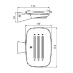 Jabonera Vidrio Esmerilado Fv Aplicar Epuyen 168/l2 Soporte