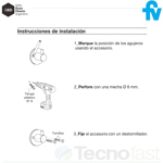 Percha Fv Arizona 0166/b1 Accesorio Baño 4 Unidades