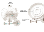 Espejo De Pared Gadnic Led Para Maquillar 360°