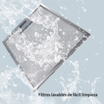 Campana De Cocina Samsung Acero Inox Filtro Lavable Led 60cm