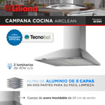 Campana Cocina Extractor Purificador Liliana Kc993