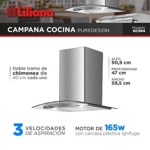 Campana Cocina Extractor Liliana Kc994 Acero Inoxidable
