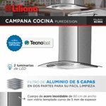 Campana Cocina Extractor Liliana Kc994 Acero Inoxidable