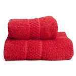 Juego Toalla y Toallón Seclar Platino 550 gr Color Rojo